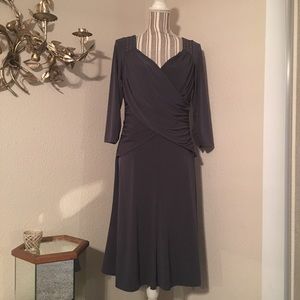 Gray mid wrap dress